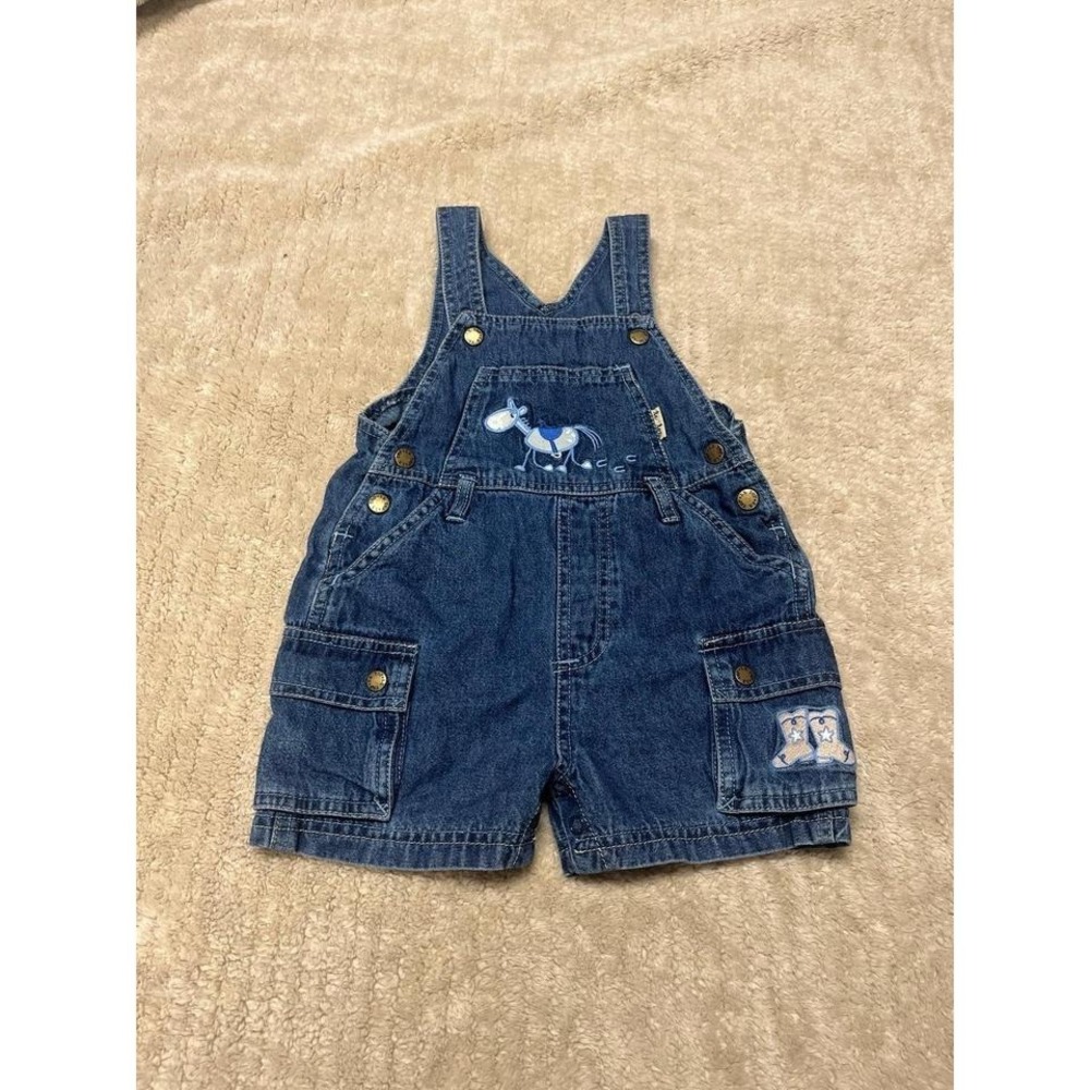 Vintage cowboy rodeo boys jeans shortalls size 18 mos